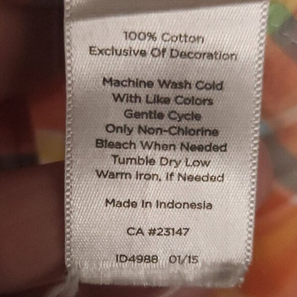 Talbots Orange Yellow Plaid Button Down Medium - Picture 5 of 5